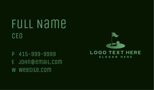 Outdoor Golf Course Business Card Design Image Preview