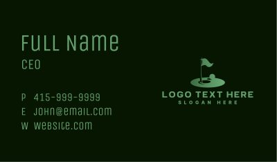Outdoor Golf Course Business Card Image Preview