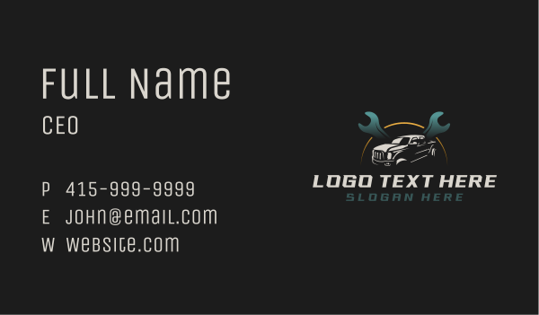 Pickup Truck Transportation  Business Card Design Image Preview