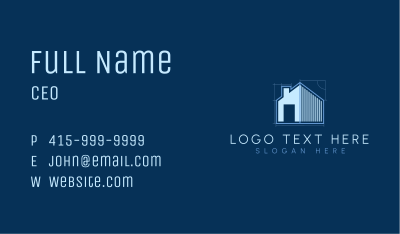 Architect House Blueprint Business Card Image Preview