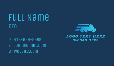 Blue Express Truck  Business Card Image Preview