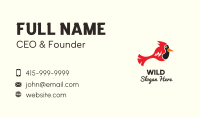 Simple Red Cardinal  Business Card Image Preview