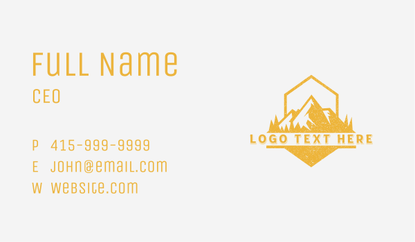 Mountain Outdoor Hiker Business Card Design Image Preview