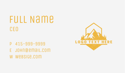Mountain Outdoor Hiker Business Card Image Preview