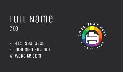 Creative Color Printer Business Card Image Preview