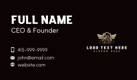 Motorcycle Rider Shield Business Card Preview