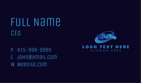 Mover Truck Courier Business Card Design Image Preview