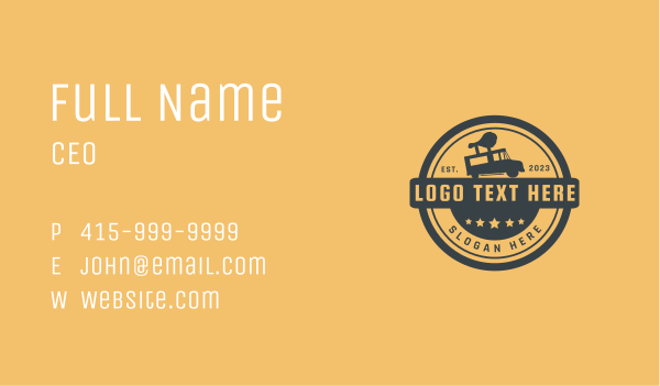 Food Truck Vehicle Business Card Design Image Preview