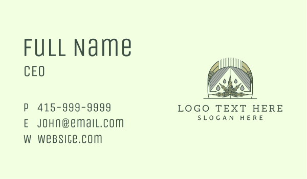 Marijuana Oil Extract Business Card Design Image Preview