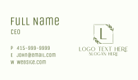 Aesthetic Leaves Letter Business Card Image Preview