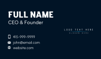 White Technology Wordmark Business Card Image Preview