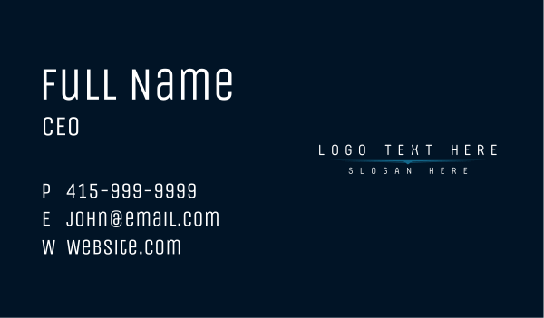 White Technology Wordmark Business Card Design Image Preview