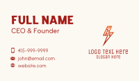 Red Cyber Lightning Business Card Image Preview