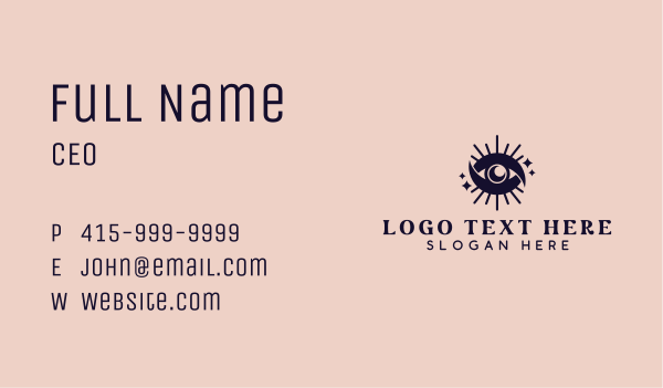 Mystic Tarot Eye Business Card Design Image Preview