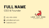 Red Dinosaur Mascot Business Card Image Preview