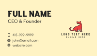 Red Dinosaur Mascot Business Card Image Preview