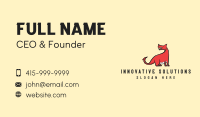 Red Dinosaur Mascot Business Card Image Preview