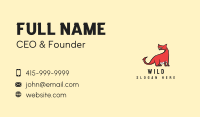 Red Dinosaur Mascot Business Card Image Preview