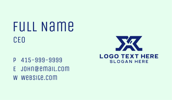 Violet Modern Letter X  Business Card Design Image Preview