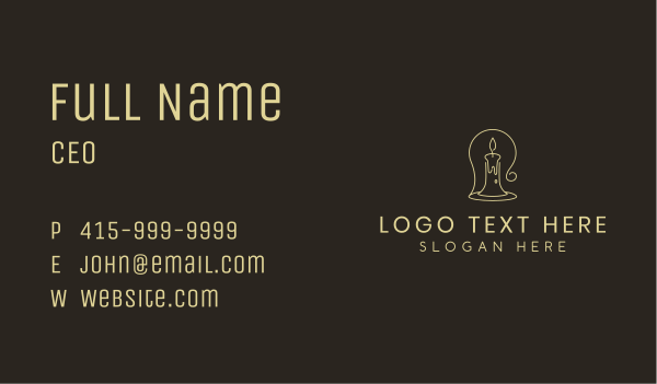 Candle Wax Lamp Business Card Design Image Preview