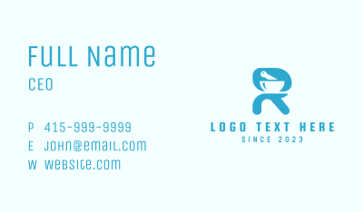 Blue Pharmacy Letter R Business Card Image Preview