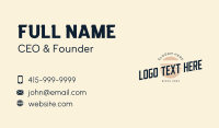 Retro Apparel Wordmark  Business Card Image Preview