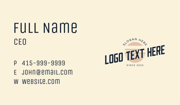 Retro Apparel Wordmark  Business Card Design Image Preview