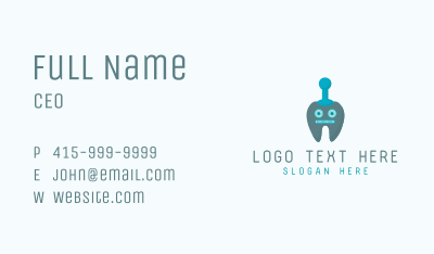Dental Tooth Robot  Business Card Image Preview