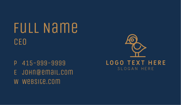 Gold Bird Marketing Business Card Design Image Preview