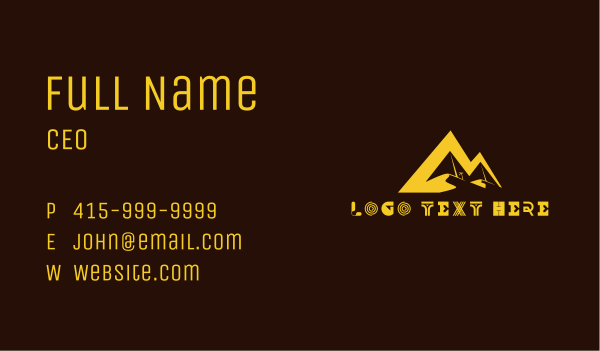 Desert Pyramid Letter M Business Card Design Image Preview