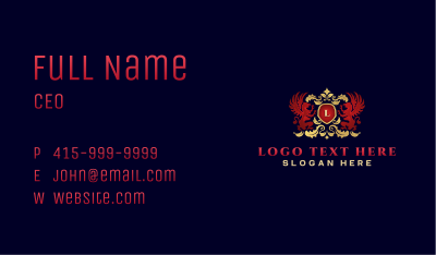 Royal Griffin Shield Business Card Image Preview
