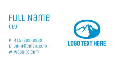 Blue Mountain Oval Business Card Image Preview