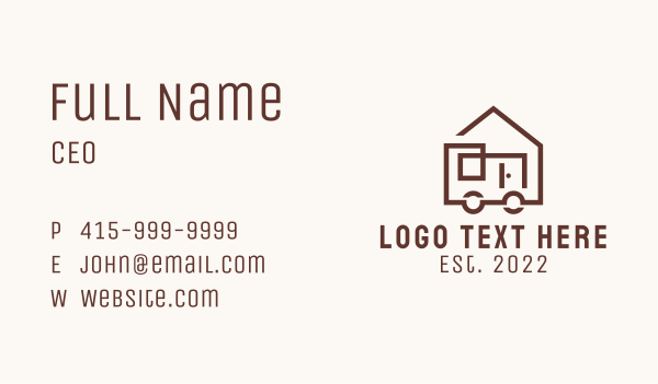 Tiny House Cabin  Business Card Design Image Preview