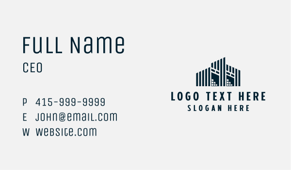 Factory Warehouse Building Business Card Design Image Preview