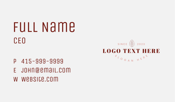 Feminine Classy Minimalist Business Card Design Image Preview