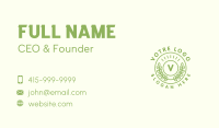 Green Laurel Letter Badge Business Card Image Preview