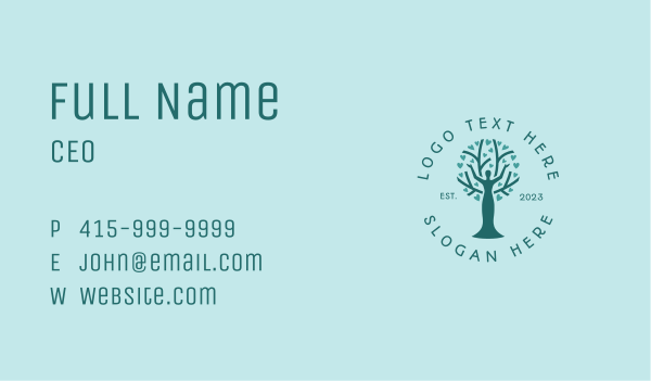 Woman Heart Nature Business Card Design Image Preview