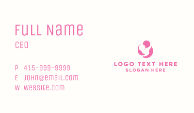 Mother Child Hug Business Card Image Preview