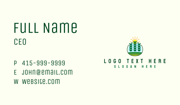 Agriculture Wheat Crop Business Card Design Image Preview