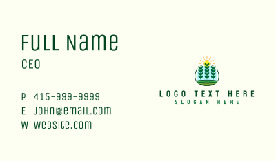 Agriculture Wheat Crop Business Card Image Preview