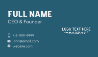 Underline Handwritten Wordmark Business Card Image Preview