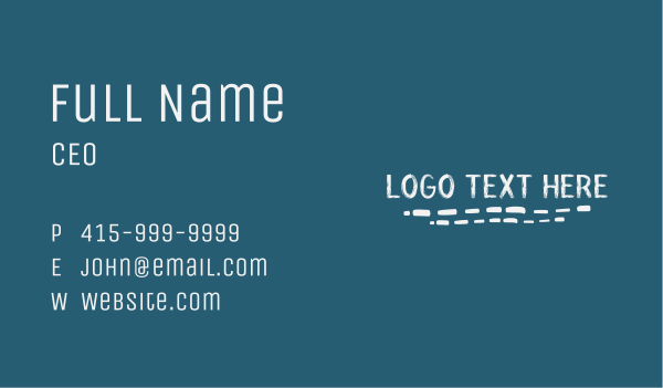 Underline Handwritten Wordmark Business Card Design Image Preview