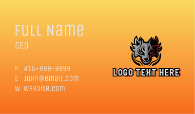 Wolf Beast Gamer Business Card Image Preview