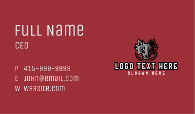 Wolf Beast Gamer Business Card Image Preview