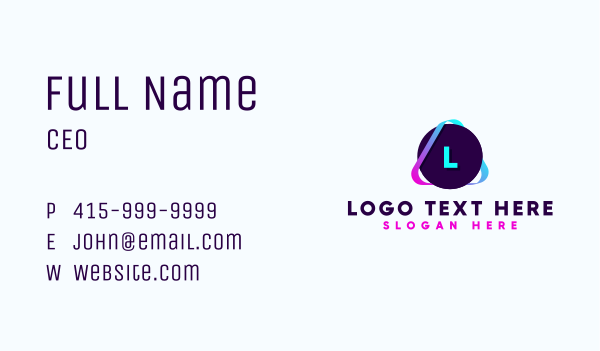 Startup Media Lettermark Business Card Design Image Preview