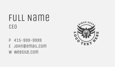 Industrial Mechanical Wrench Business Card Image Preview