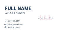 Feminine Generic Letter  Business Card Design