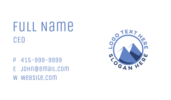 Outdoor Mountain Trekking Business Card Design Image Preview