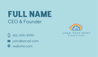 Sparkly Rainbow Letter Business Card Design