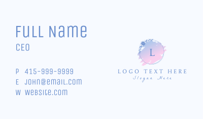 Floral Watercolor Lettermark  Business Card Image Preview